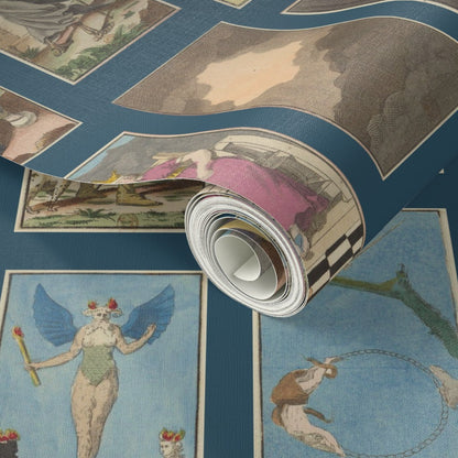 close up to showcase the texture of the wallpaper