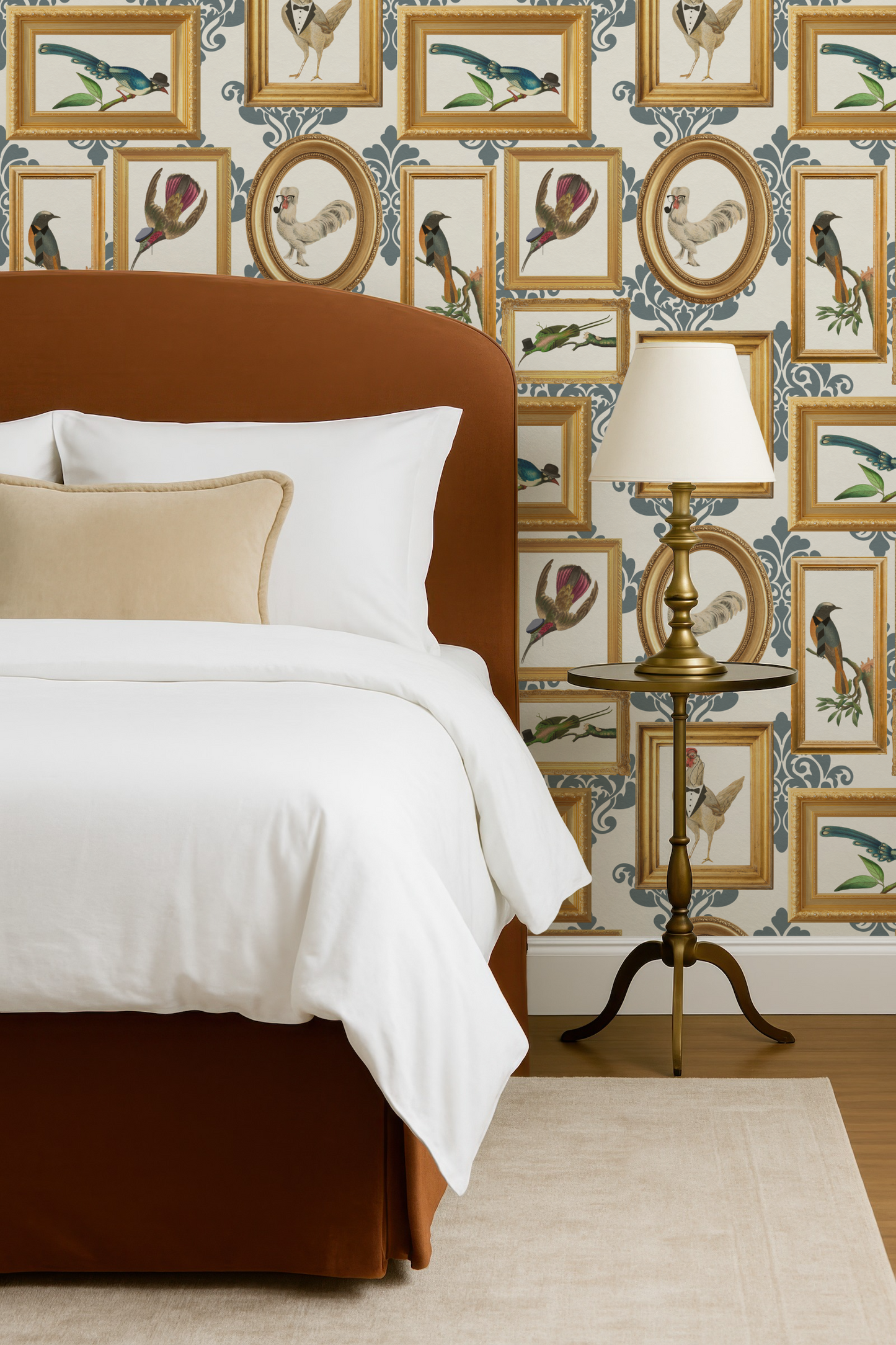 Fancy Pants Birds Whimsical Gallery Art Wallpaper