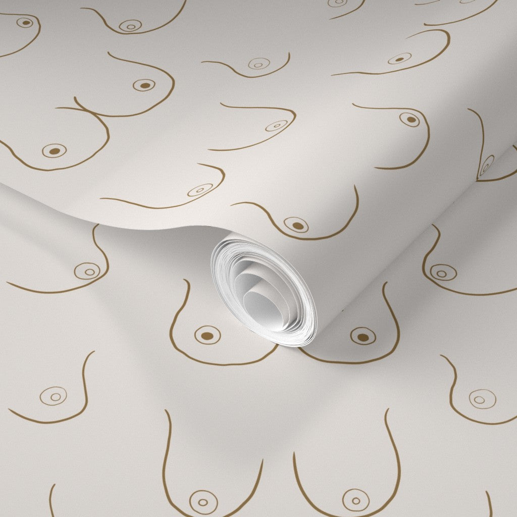 close up to showcase the texture of the wallpaper