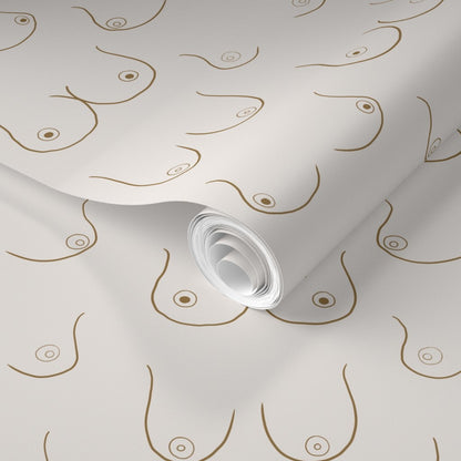 close up to showcase the texture of the wallpaper