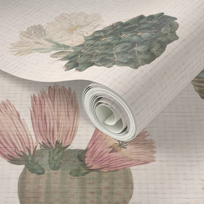 close up to showcase the texture of the wallpaper