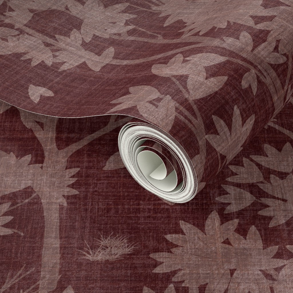 close up to showcase the texture of the wallpaper