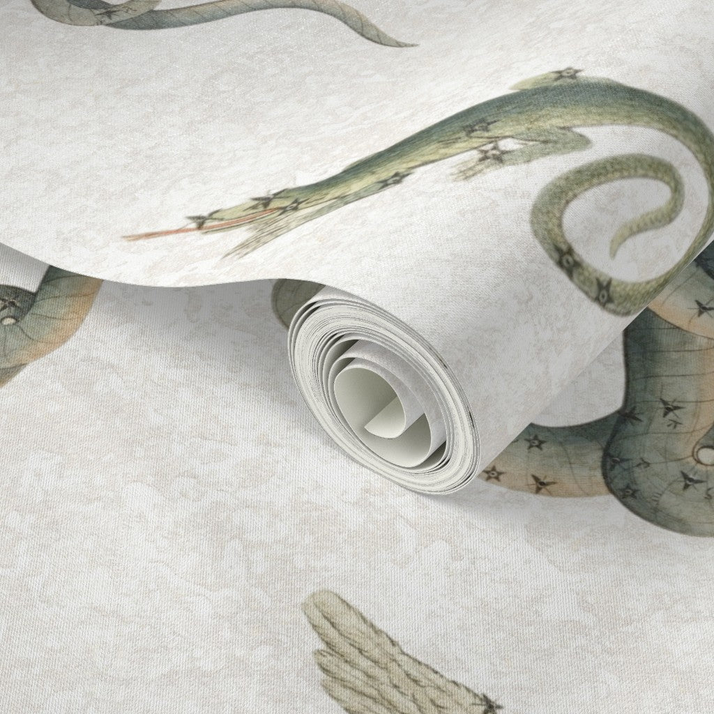 close up to showcase the texture of the wallpaper